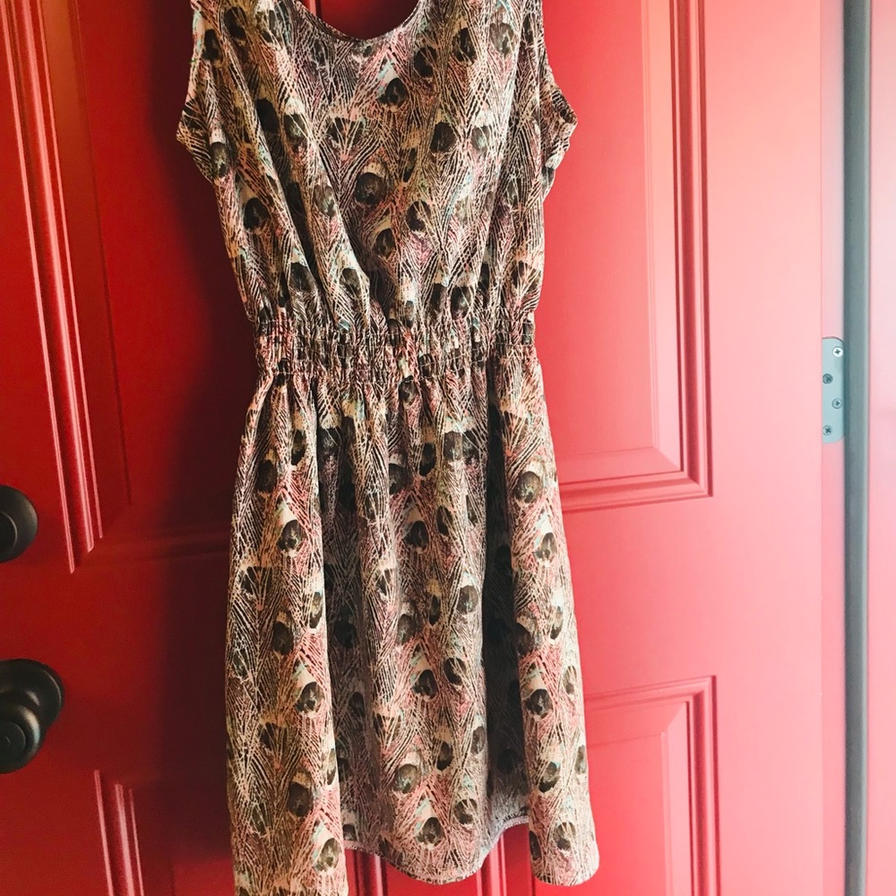 Feather Print Summer Dress